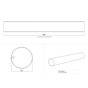 Tubo tondo di aspirazione cappa diametro 125 mm BV1251200