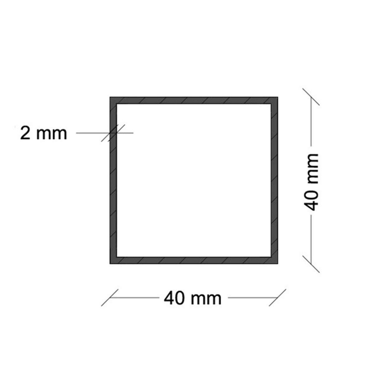 Tubolare di compensazione scatolato 2x4 o 4x4 universale h200, dimensioni 4x4