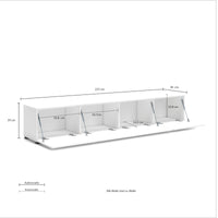 TV Lowboard con 4 ribalte MISTER GIORNO made in Italy