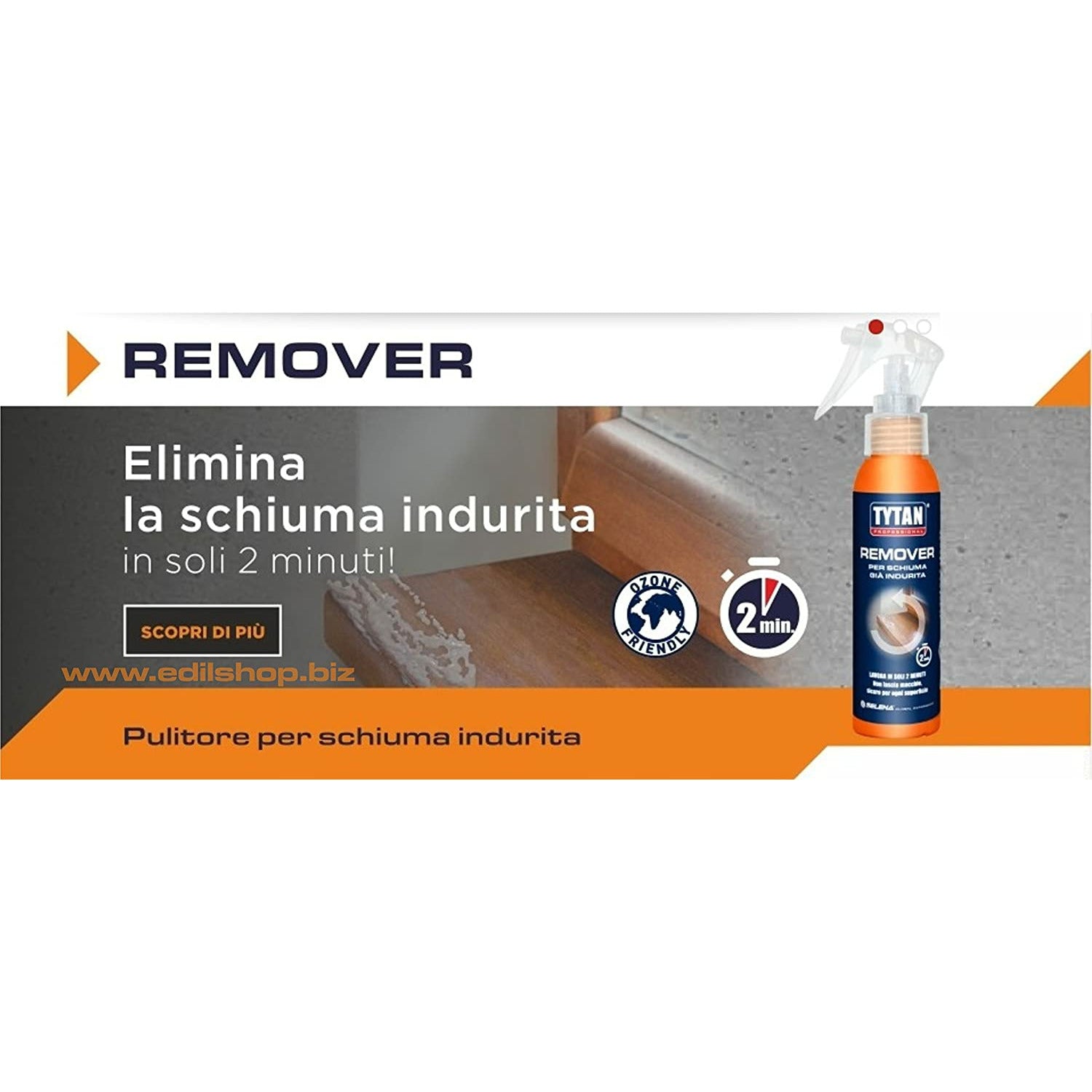 Pulitore Per Schiuma Poliuretanica Già Indurita Remover Da 100 Ml. - Vendita Al Pz. Singolo