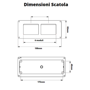 Gewiss scatola parete grigia ip40 6 posti gw27005