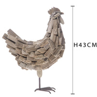 Gallina Decorativa in Legno H 43 cm