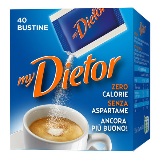 Mydietor zero calorie dolcificante confezione da 40 bustine