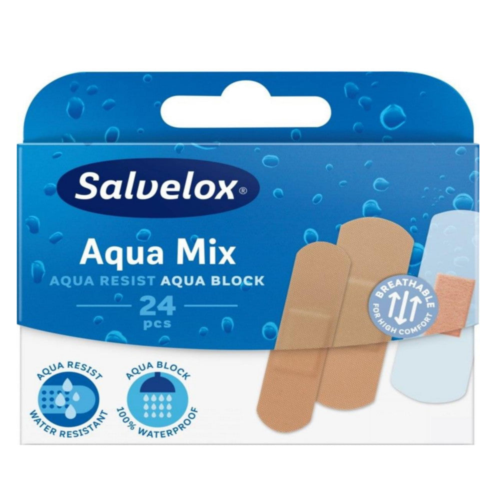 Cerotti salvelox aqua mix confezione da 24 cerotti assortiti