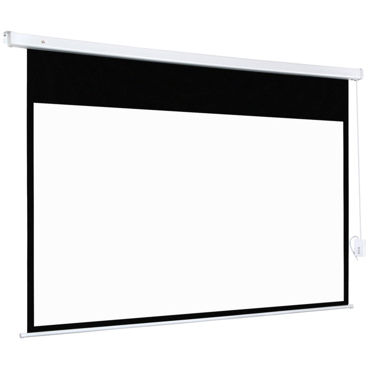 Telo Proiettore 100” 16:9 Portatile 253x7,5x168 cm in PVC e Metallo Bianco