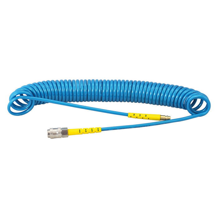 tubo a spirale in poliuretano raccordato 8 x 5 - mt 8 cod:ferx.504094nlm