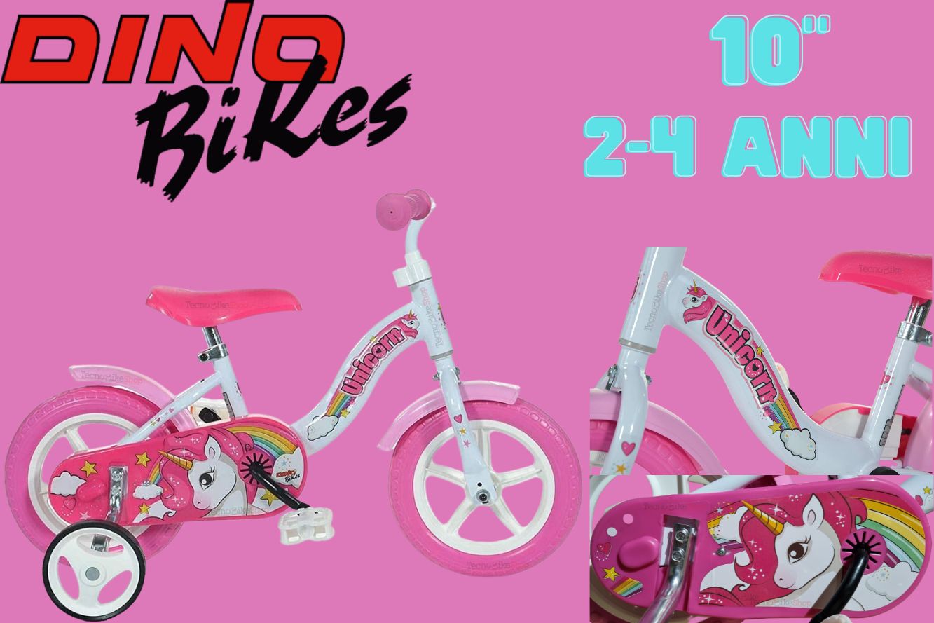 Bicicletta Bambina Dino Bikes Uniconrn 10 pollici