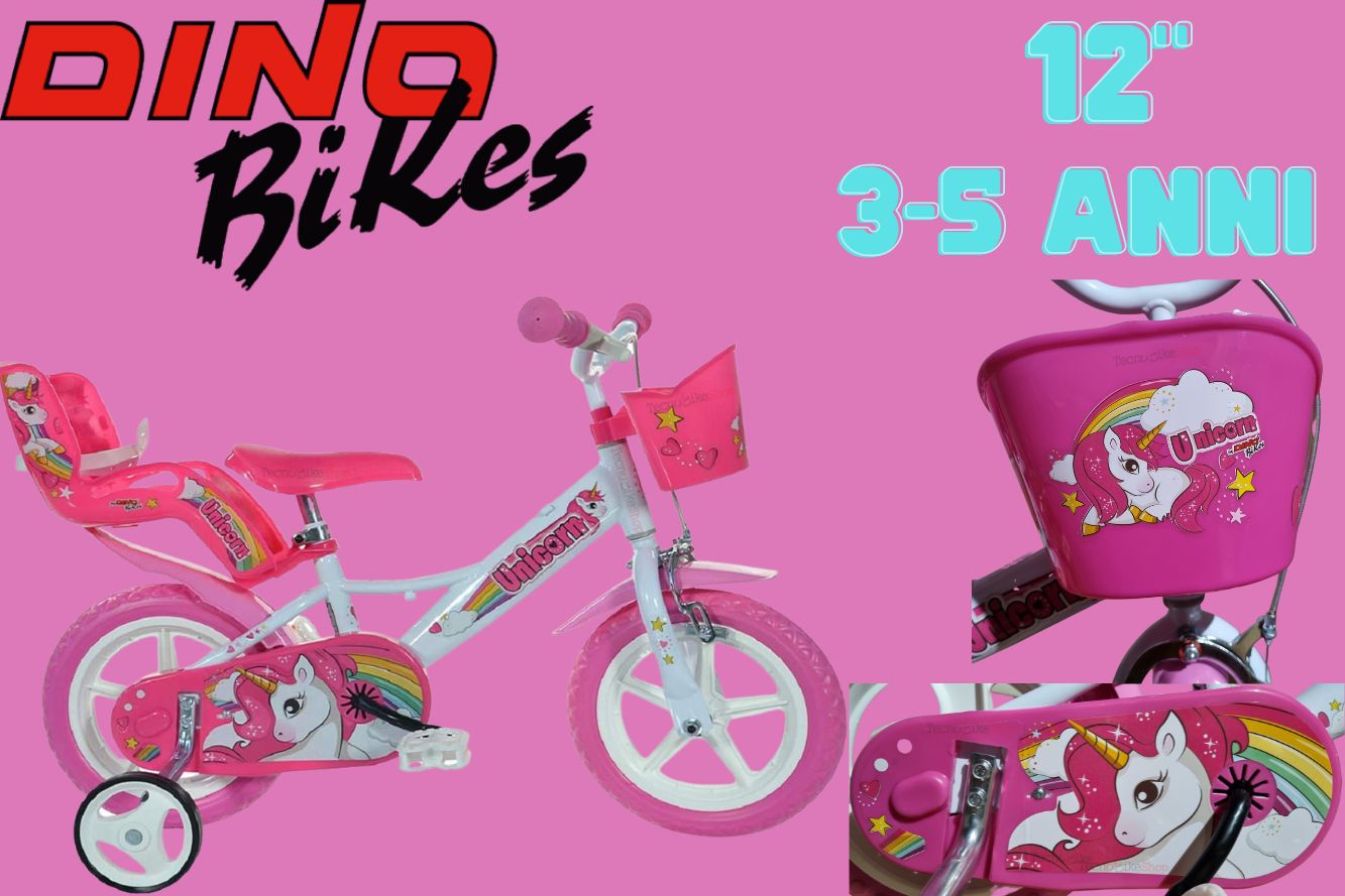 Bicicletta Bambina Dino Bikes Unicorn 12"