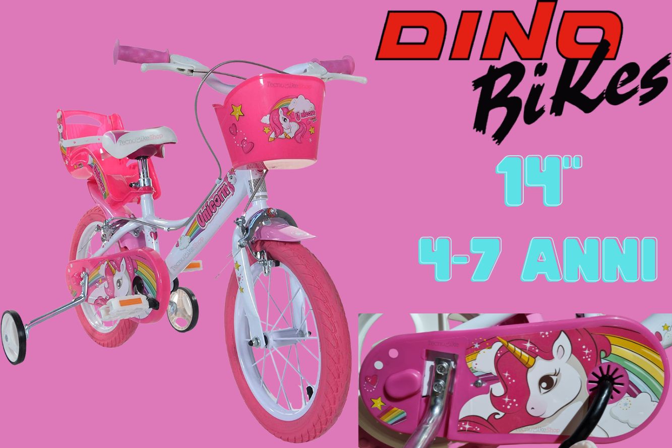 Bicicletta Bambina Dino Bikes Uniconrn 14 pollici