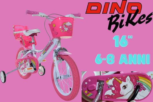 Bicicletta Bambina Dino Bikes Unicorn 16"