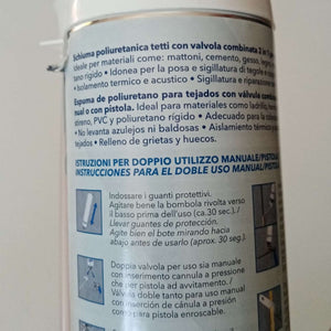 Unifix schiuma pur 750ml schiuma poliuretanica per tetti con valvola 2 in 1