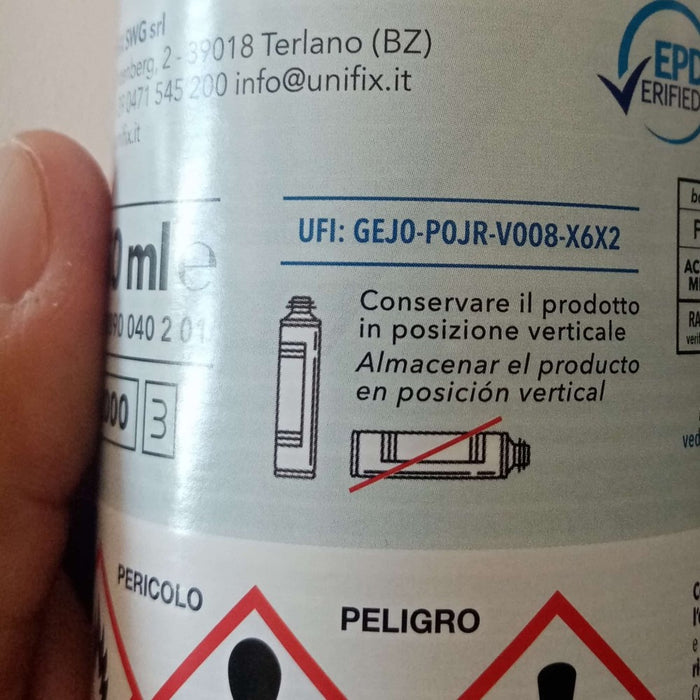 Unifix schiuma pur 750ml schiuma poliuretanica per tetti con valvola 2 in 1