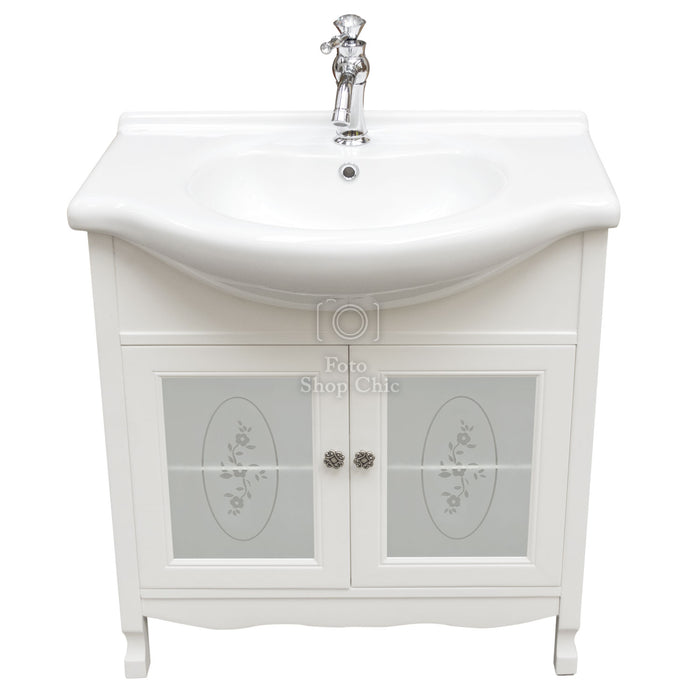 Mobile bagno lavabo shabby per piccoli spazi - 65 cm