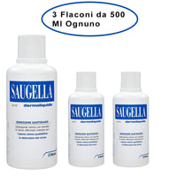 Saugella dermoliquido detergente per l'igiene intima 3 flaconi da 500 ml ciascuno