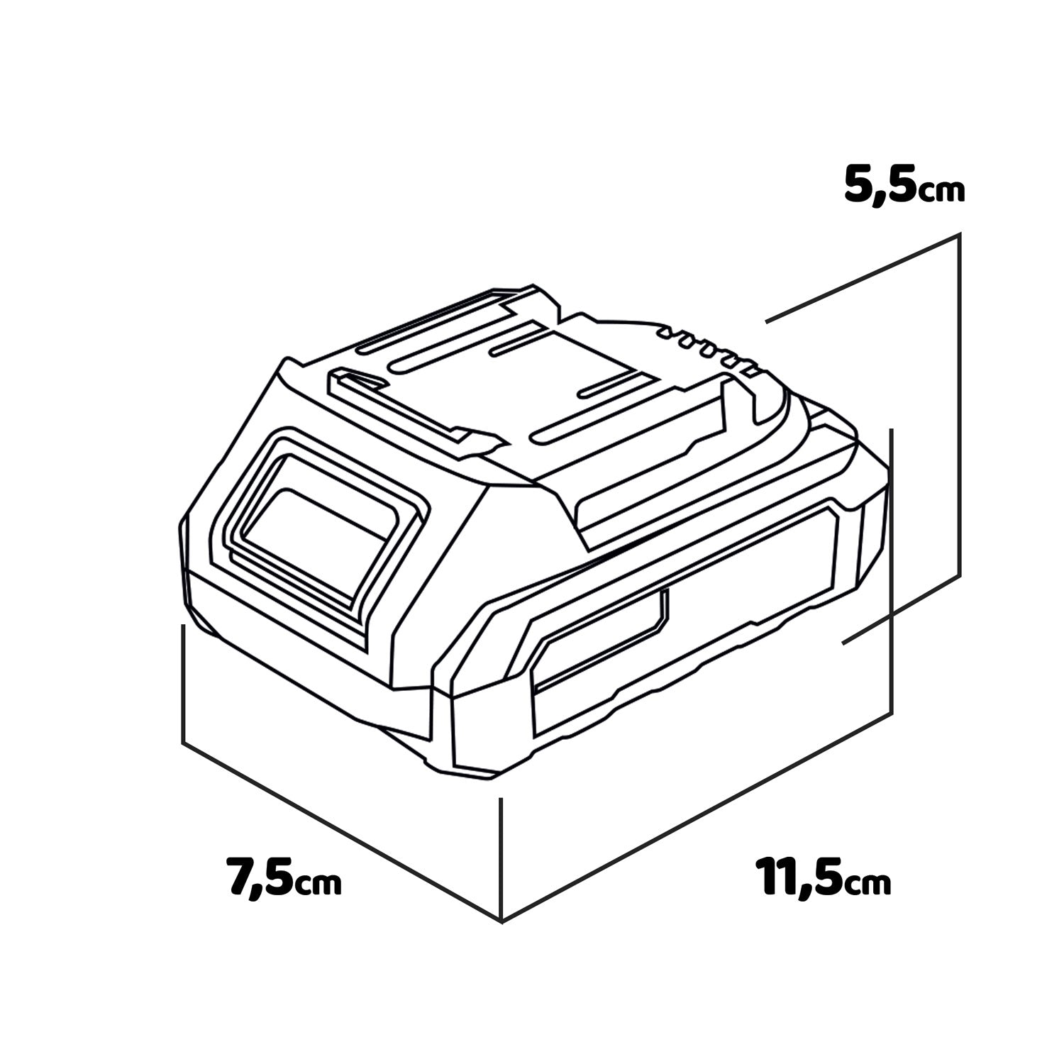 Uros 20 - Batteria 2Ah universale per utensili 20V Alfa Line