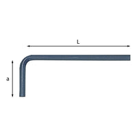 Usag art. 280n chiave maschio esagonale nera piegata da 9,00mm