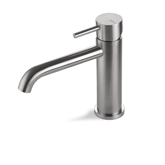 Miscelatore lavabo senza scarico acciaio inox Vema TIBER STEEL V17011 Satinato