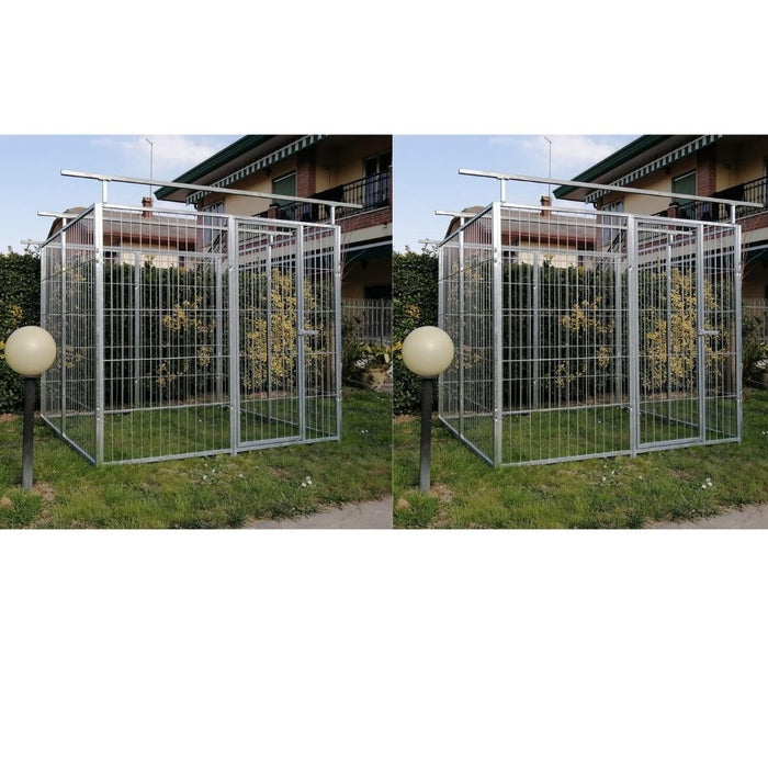 2 box per cani predisposto alla copertura zincato a caldo ciascuno da 200x200x altezza 180 cm