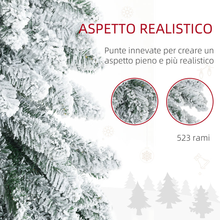 Albero di Natale Artificiale Innevato 180 cm 523 Rami Verde