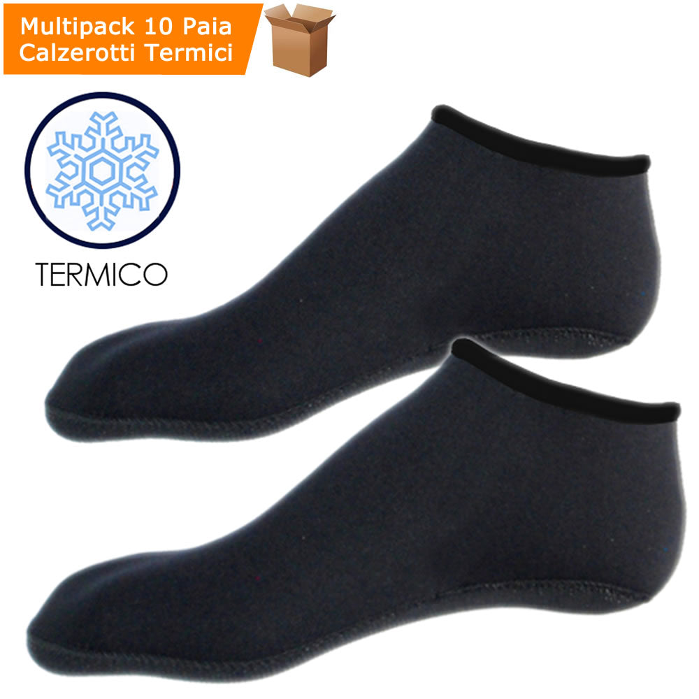 Calzerotti termici in neoprene 10 paia numero 40 - 41 per le giornate fredde