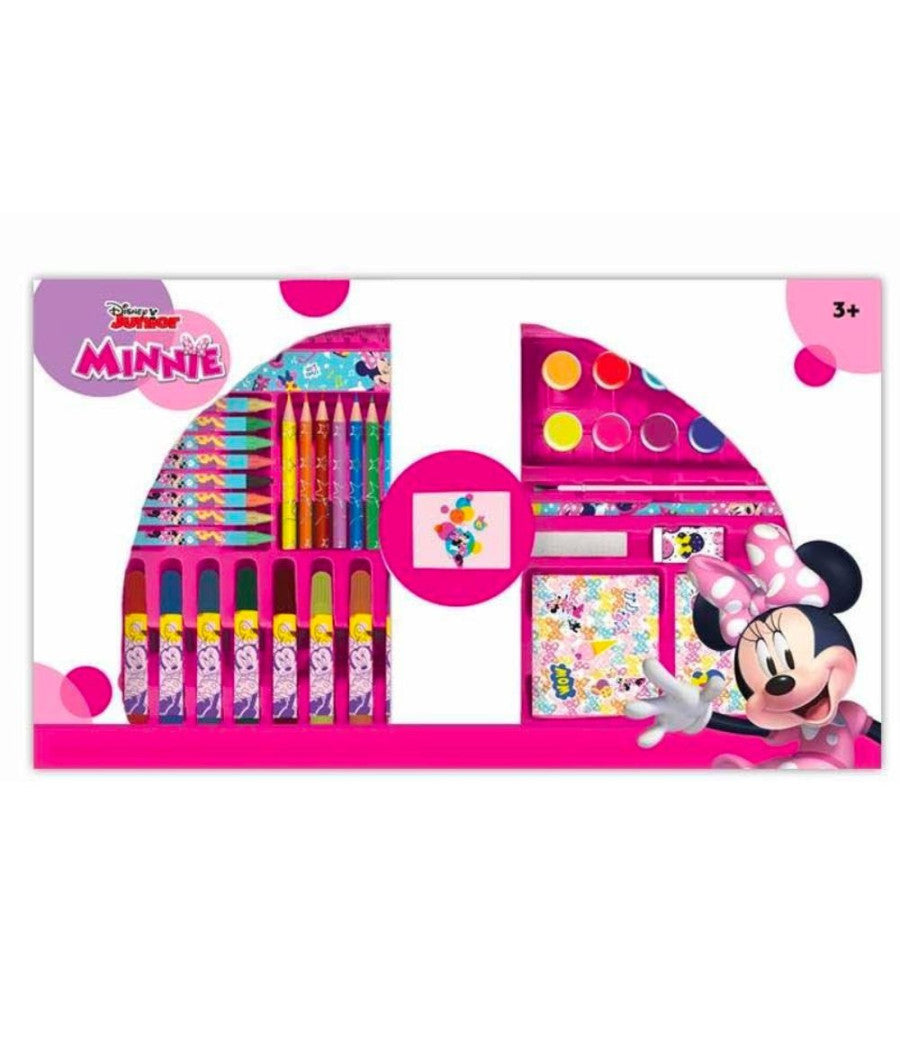 Valigetta Con Colori Minnie Set Per Colorare Disney Gioco Per Bimbe 52 Pezzi         