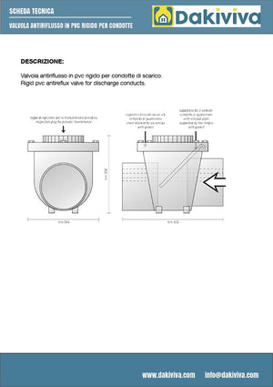 Valvola antiriflusso per edilizia in pvc : Diametro - 140