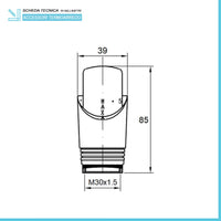 Valvole per termoarredo bianche con testa termostatica e raccordo rame 12 mm