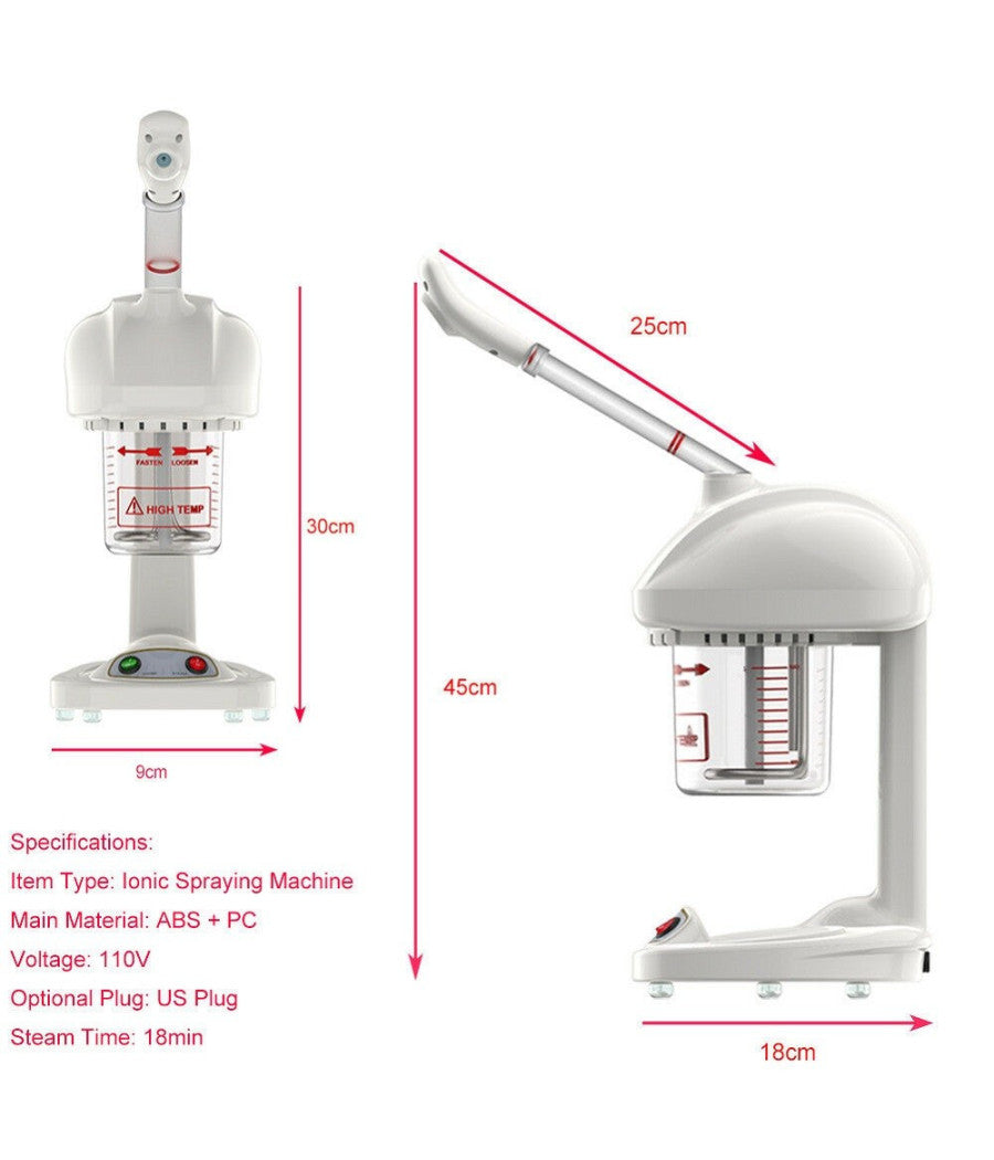 Vaporizzatore Ozono Pulizia Del Viso Estetica Da Tavolo Portatile Professionale         