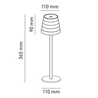 Lampada da tavolo led ricaricabile IP54 colore marrone mod. Maya