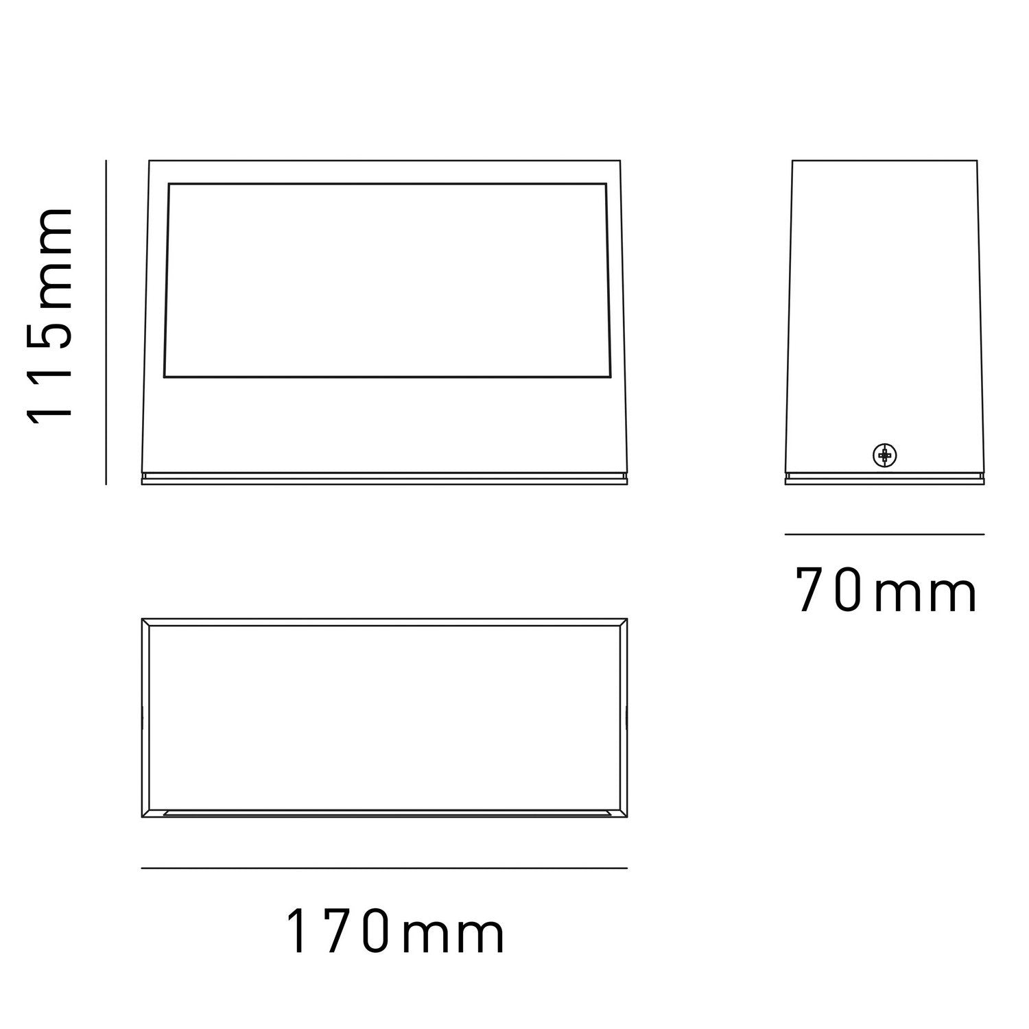 Applique led da parete colore antracite mod. Valencia