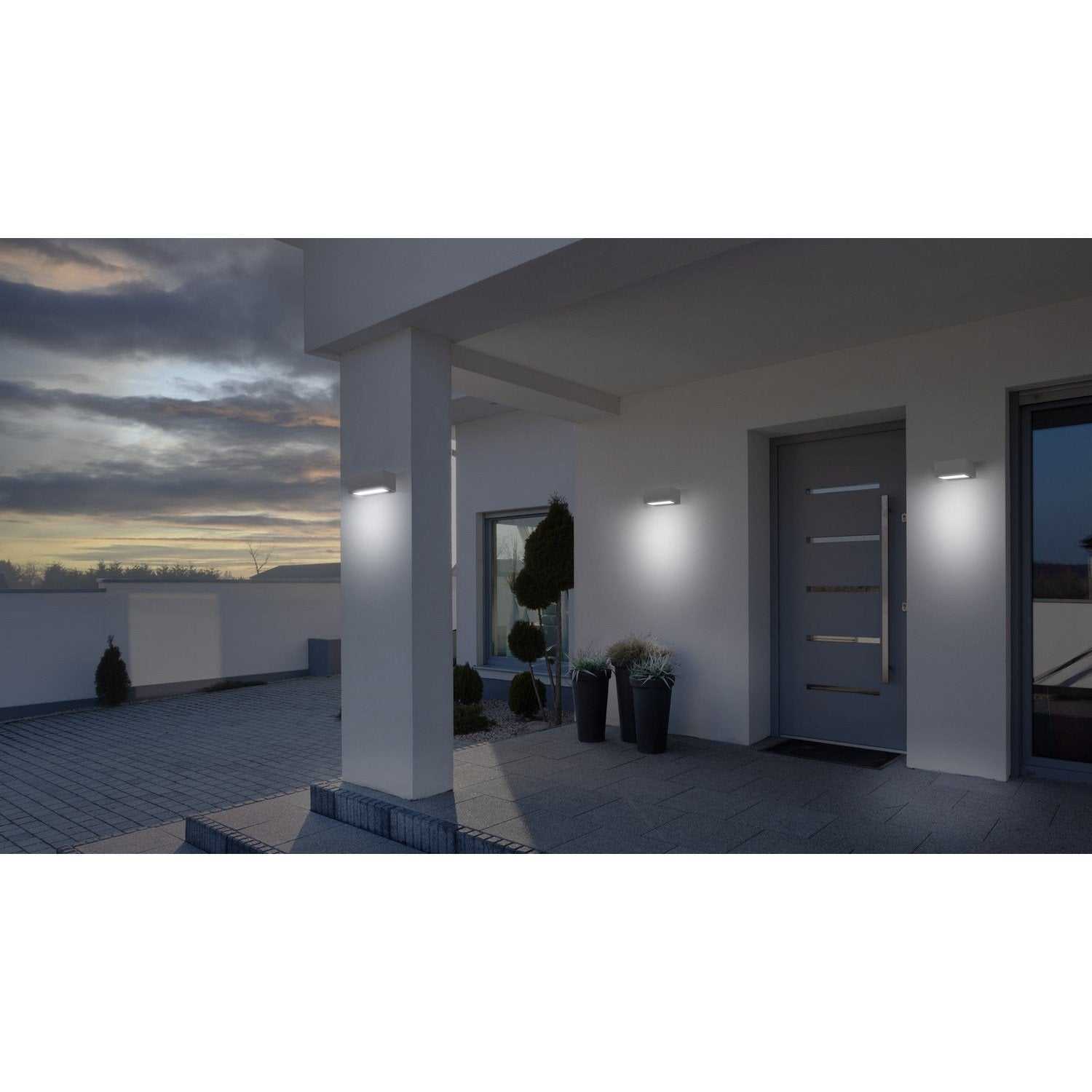 Applique led da parete colore bianco mod. Valencia