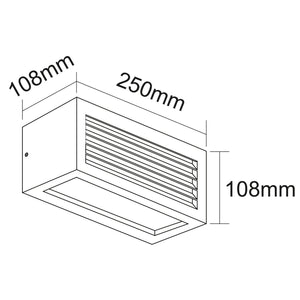 Applique led da parete a tre emissioni con griglia frontale colore antracite mod. Vigo 2