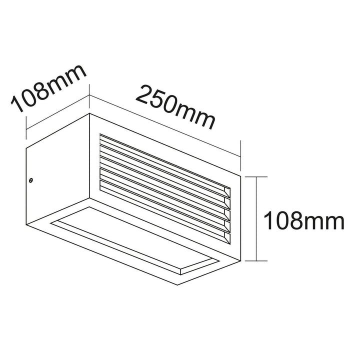 Applique led da parete a tre emissioni con griglia frontale colore antracite mod. Vigo 2