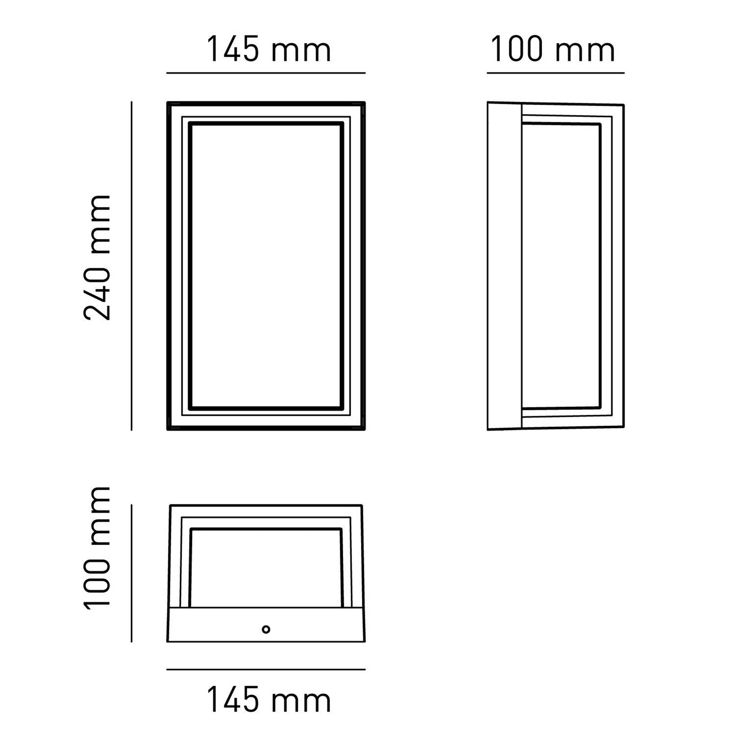 Applique led da parete colore bianco mod. Leon