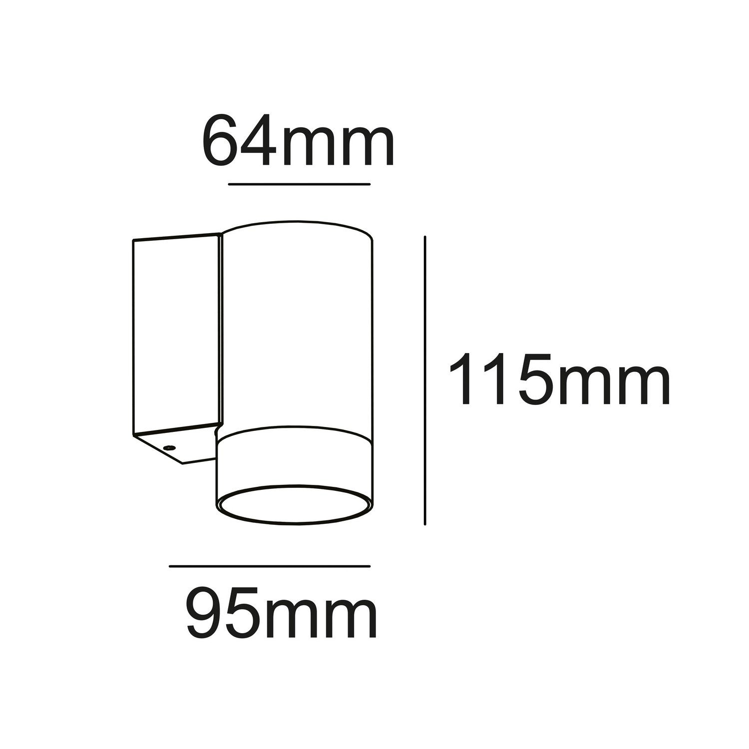 Applique led da parete colore antracite mod. Granada 1