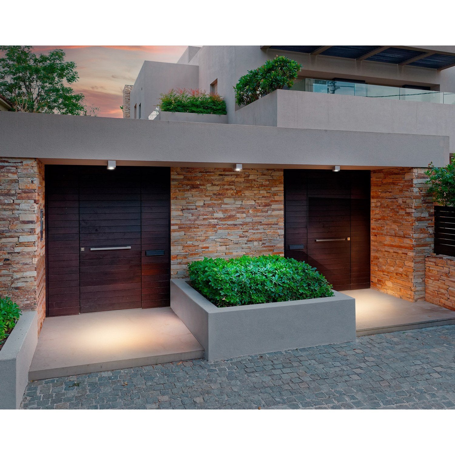 Plafoniera faretti led a soffitto colore corten mod. Almeria