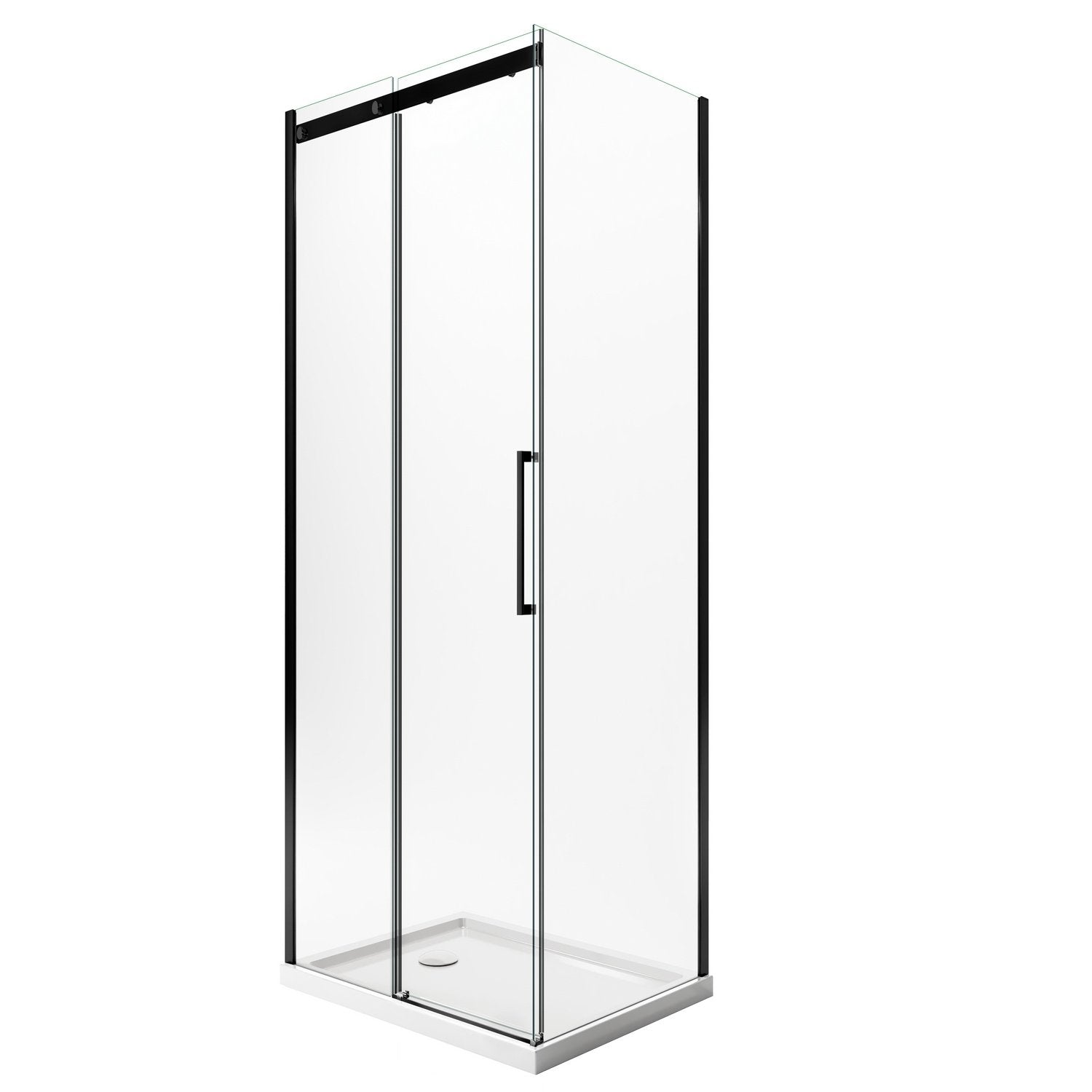 Box Doccia 80x120 CM 198 CM Vetro Trasparente 8 MM Versione Sinistra con EasyClean mod. Prime Bla Duo 1 Anta