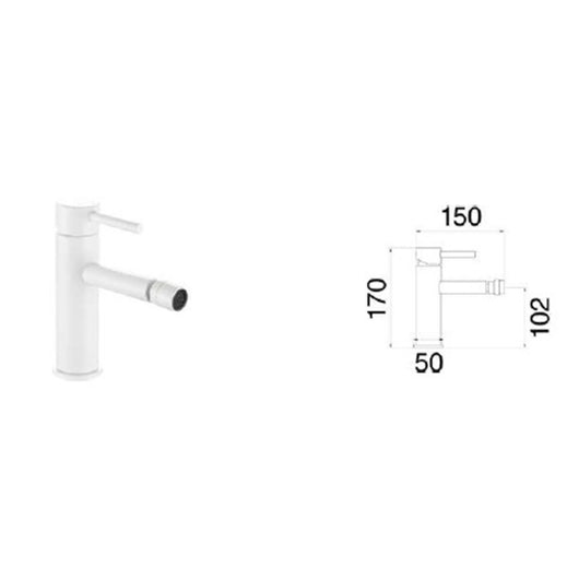 Miscelatore termostatico bidet Bianco opaco con Leva monocomando mod. MM