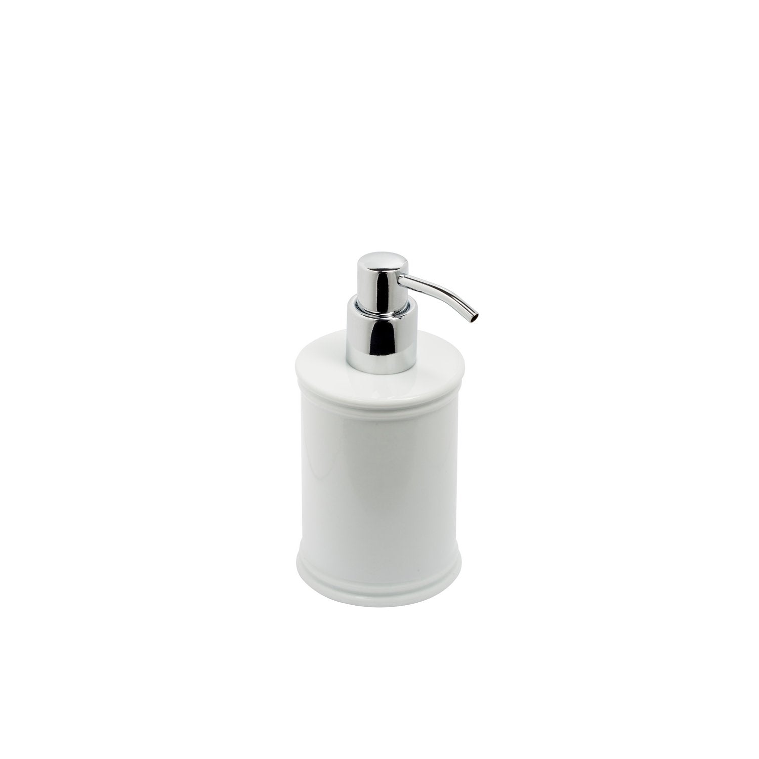 Dispenser sapone da appoggio Bianco in Porcellana e leghe metalliche Mod. Impero