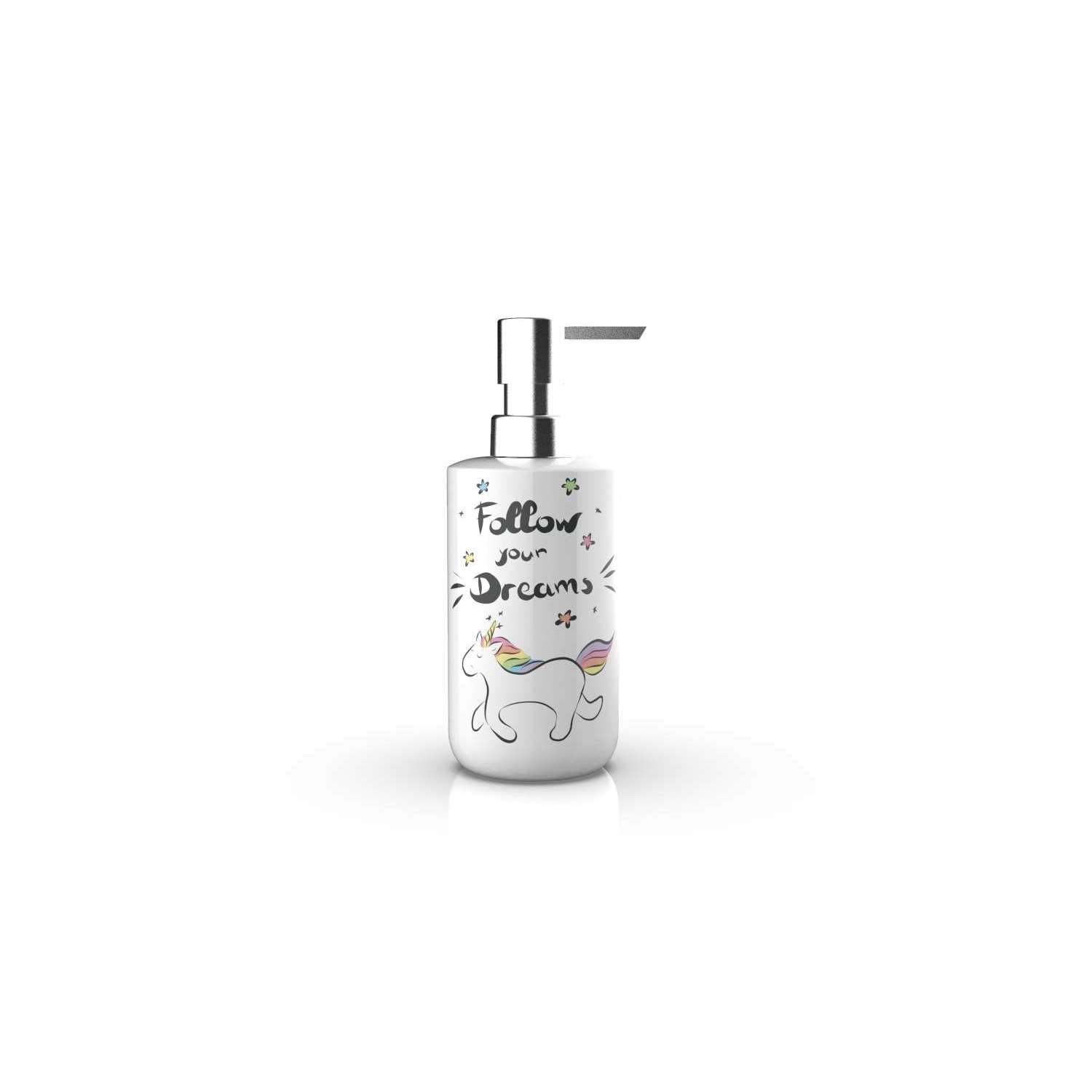 Dispenser sapone da appoggio Bianco in Ceramica Mod. Unicorn