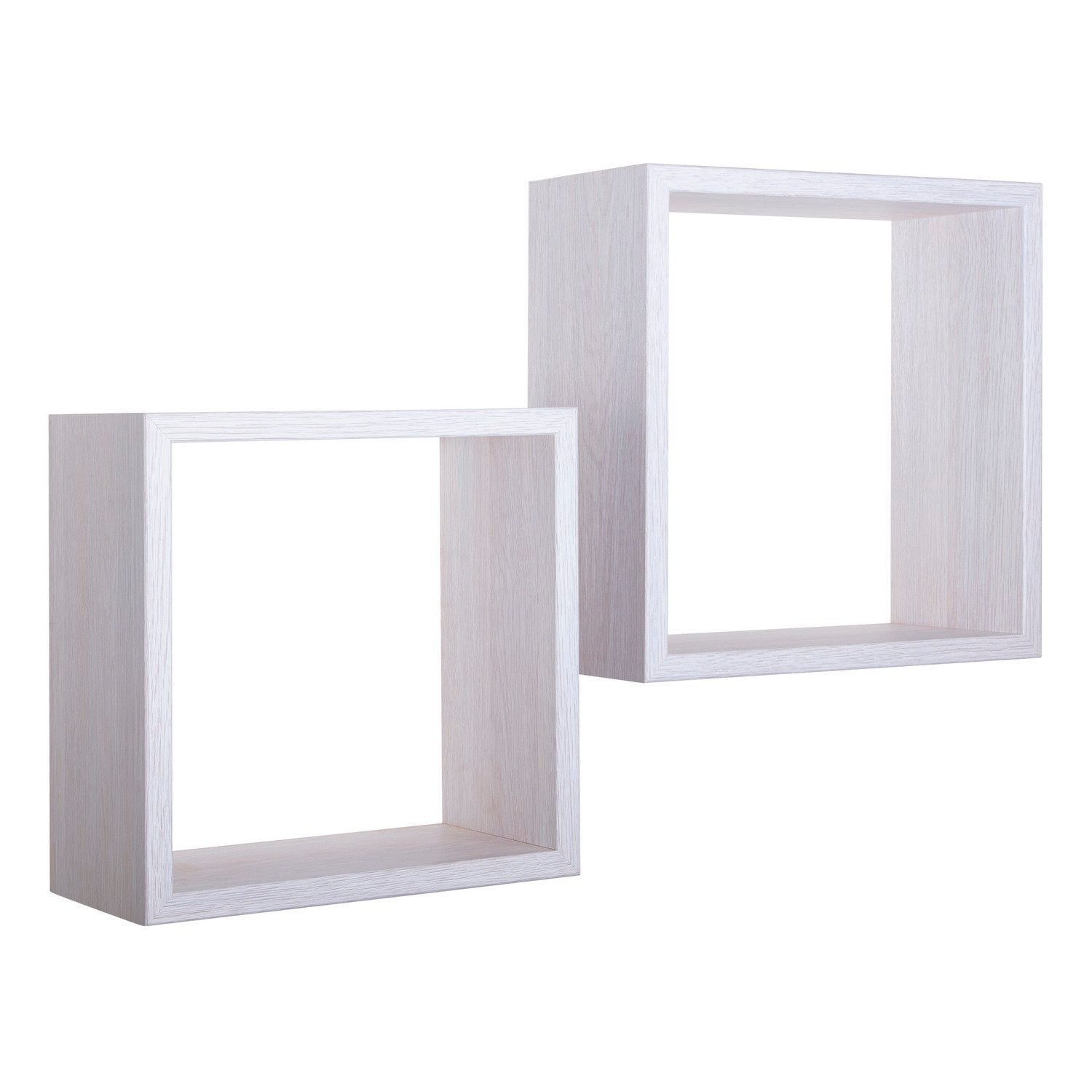 Mensole a cubo da parete Set di 2 pz componibile colore Rovere imperiale mod. Q-bis