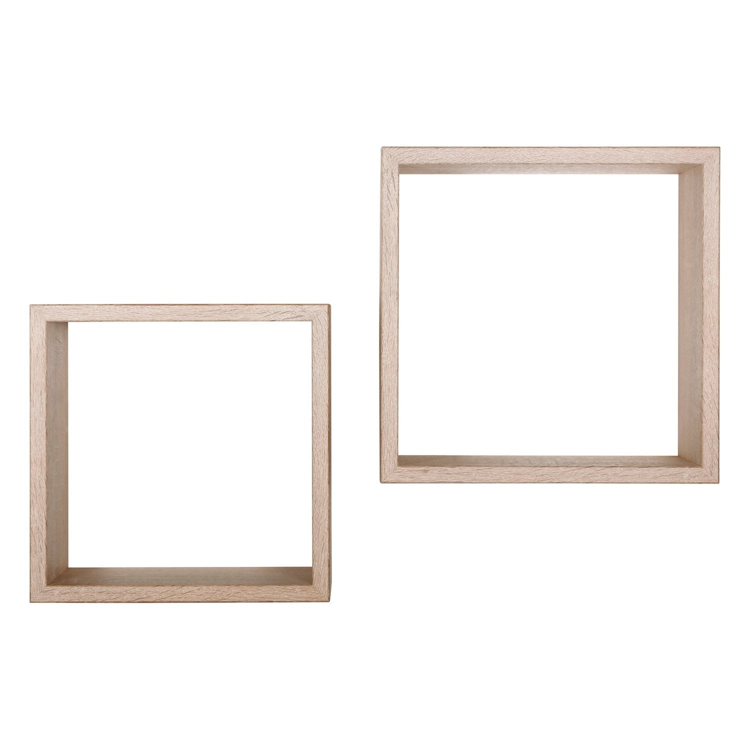 Mensole a cubo da parete Set di 2 pz componibile colore Rovere Sagerau mod. Q-bis