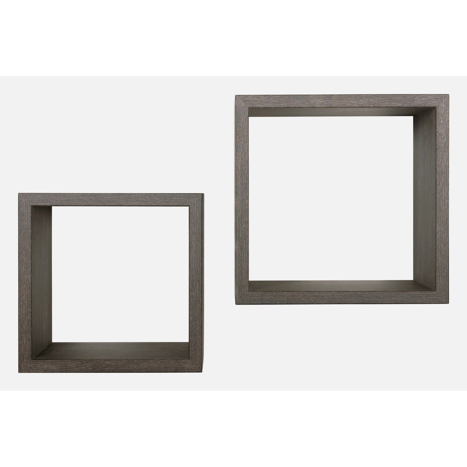 Mensole a cubo da parete Set di 2 pz componibile colore Rovere scuro mod. Q-bis Maxi