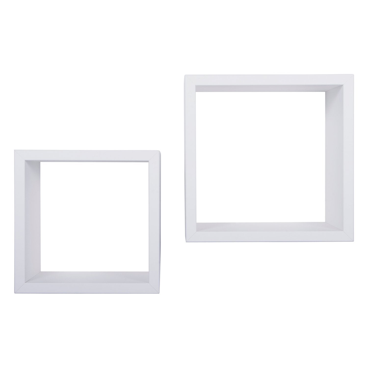 Mensole a cubo da parete Set di 2 pz componibile colore Bianco mod. Q-bis Maxi