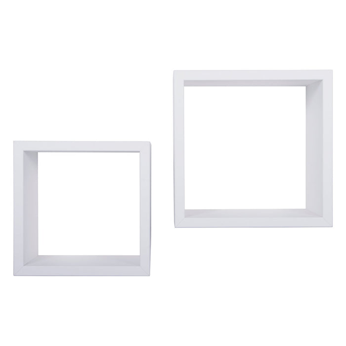 Mensole a cubo da parete Set di 2 pz componibile colore Bianco mod. Q-bis Maxi