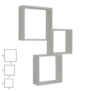 Mensole a cubo da parete set di 3 pz componibile colore Grigio sasso mod. InCubo Slim