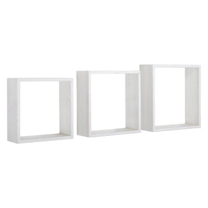 Mensole a cubo da parete set di 3 pz componibile colore Rovere sbiancato mod. InCubo Slim