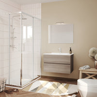 Composizione bagno modello EASY Rovere fumo 80 cm