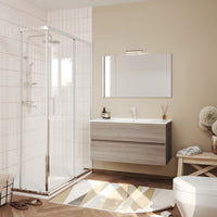 Composizione bagno modello EASY Rovere fumo 100 cm