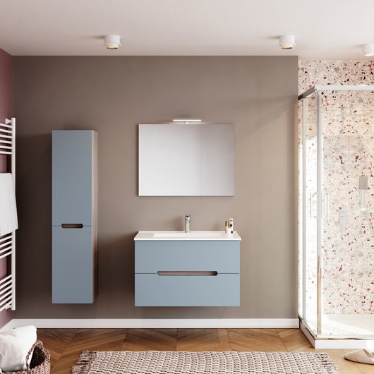 Composizione bagno modello IRIS Rovere fumo 80 cm